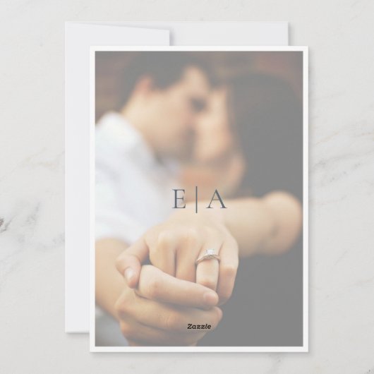 ガーデンビクトリアンダスティブルーフォト招待状 シーズンカード (裏面)