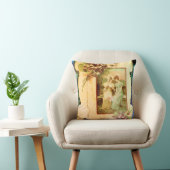 ガーデンビクトリアンフォトデザイン枕の女性 クッション (椅子)