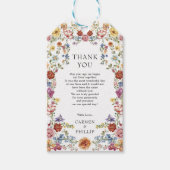 ガーデンビクトリアンフラワーウェディングパーティーの好意 ギフトタグ (正面)
