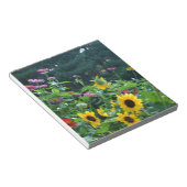 ガーデンビュー – ひまわり、デイジー、コスモス ノートパッド (アングル)