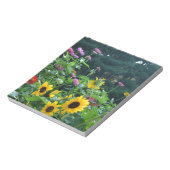 ガーデンビュー – ひまわり、デイジー、コスモス ノートパッド (回転)