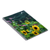 ガーデンビュー – ひまわり、デイジー、コスモス ノートブック (右側)