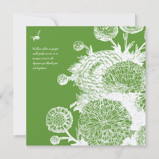 ガーデンビーグリーントワール結婚式招待状 招待状 (裏面)