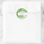 ガーデンビートイレグリーン結婚式の引き出物ラベル ラウンドシール (バッグ)