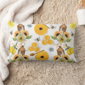 ガーデンビーヒマワリ ランバークッション (ブランケット)