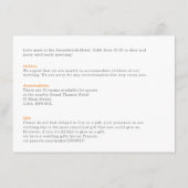 ガーデンピクニックミニマリスト白黒結婚ズ エンクロージャーカード (裏面)