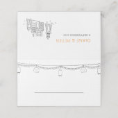 ガーデンピクニックミニマリスト白黒結婚ズ プレイスカード (外部開封)