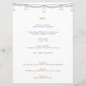 ガーデンピクニックミニマリスト白黒結婚ズ メニュー (裏面)