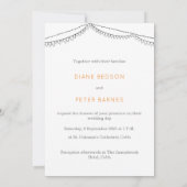 ガーデンピクニック ミニマル ブラック&ホワイト ウェディング 招待状 (裏面)