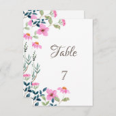 ガーデンピンクの花 招待状 (正面/裏面)