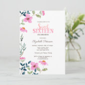 ガーデンピンクフラワーズスウィート16 招待状 (スタンド正面)