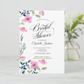ガーデンピンクフラワーズブライダルシャワー 招待状 (スタンド正面)