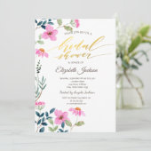 ガーデンピンクフラワーズブライダルシャワー 招待状 (スタンド正面)