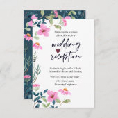 ガーデンピンクフラワーズ披露宴 招待状