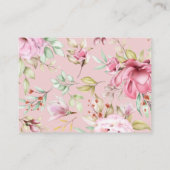ガーデンピンクフローラおむつラッフル エンクロージャーカード (裏面)
