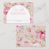 ガーデンピンクフローラおむつラッフル エンクロージャーカード (正面/裏面)