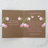 ガーデンピンクフローラバタフライ1stレディーアニバーサリー カード (内部)