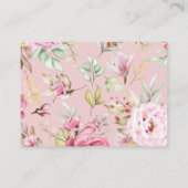 ガーデンピンクフローラベビーブックリクエスト エンクロージャーカード (裏面)