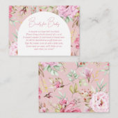 ガーデンピンクフローラベビーブックリクエスト エンクロージャーカード (正面/裏面)