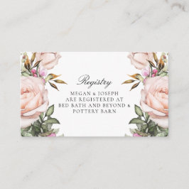ガーデンピンクフローラレジストリカード エンクロージャーカード