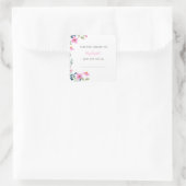 ガーデンピンク花妊娠 スクエアシール (バッグ)