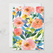 ガーデンピーニーズカップルのシャワー招待状 招待状 (裏面)