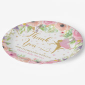 ガーデンフお洒落ェアリーフローラベビーシャワー誕生日 ペーパープレート (アングル)