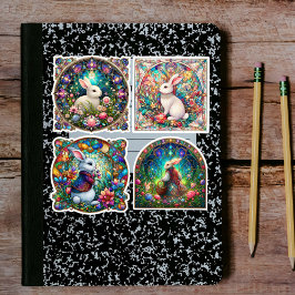 ガーデンファンタジーバニーステンドグラス復活祭 シール