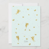 ガーデンフェアリーをテーマにした女の子1歳の誕生日招待状 招待状 (裏面)