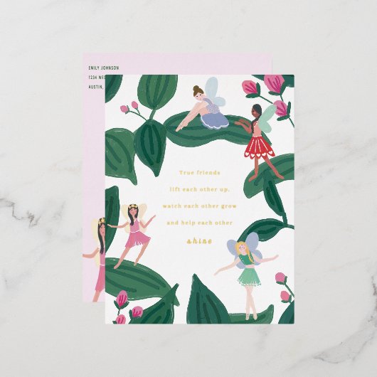 ガーデンフェアリーズバレンタイン 箔シーズンポストカード (正面/裏面)