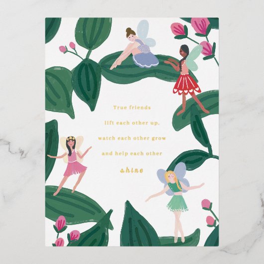 ガーデンフェアリーズバレンタイン 箔シーズンポストカード (正面)