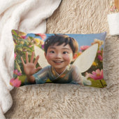 ガーデンフェアリー挨拶 ランバークッション (ブランケット)