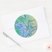 ガーデンフェニーズフラワーアートカスタムデカールステッカー ラウンドシール (封筒)