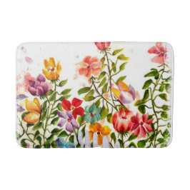 ガーデンフェンス付き犬の足のプリント バスマット