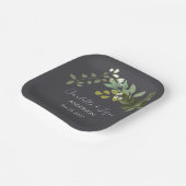 ガーデンフォージグリーンリーつる植物ウェディングパーティー ペーパープレート (傾斜あり)