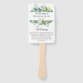 ガーデンフォージングブーケ結婚式 プログラムファン ハンドファン (正面)