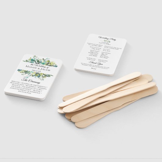 ガーデンフォージングブーケ結婚式 プログラムファン ハンドファン (組立なし)