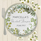 ガーデンフォージングリーネリーリースブライダルシャワー ペーパープレート