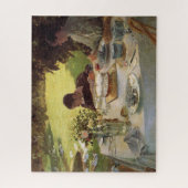 ガーデンフォーマルで朝食 ジグソーパズル (縦)