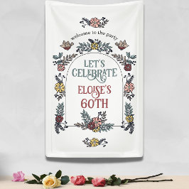 ガーデンフラワーアーチウェルカムバースデーパーティー 横断幕