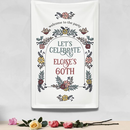 ガーデンフラワーアーチウェルカムバースデーパーティー 横断幕