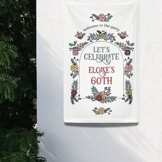 ガーデンフラワーアーチウェルカムバースデーパーティー 横断幕