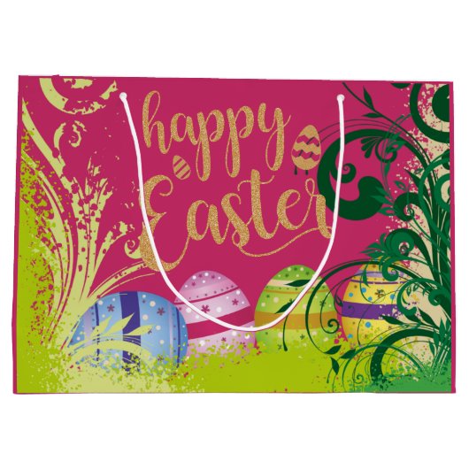 ガーデンフラワーイースターエッグラージ抱き枕 ラージペーパーバッグ (裏面)