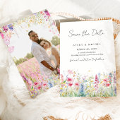 ガーデンフラワーウォーターモダンカラーフォト結婚ズ セーブザデート