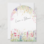 ガーデンフラワーウォーターモダンカラーボホブライダルシャワー 招待状 (裏面)