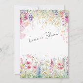 ガーデンフラワーウォーターモダンカラーボホブライダルシャワー 招待状 (裏面)