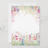 ガーデンフラワーウォーターモダンカラーボホ結婚ズ セーブザデート (裏面)