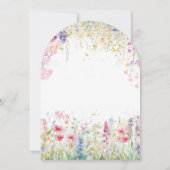 ガーデンフラワーウォーターモダンカラーボホ結婚ズ 招待状 (裏面)