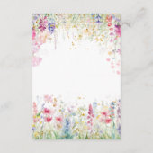 ガーデンフラワーウォーターモダンカラー結婚詳細 エンクロージャーカード (裏面)