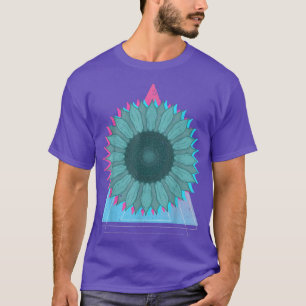 ガーデンフラワーエステティックレトロVAPORWAVEひまわり Tシャツ